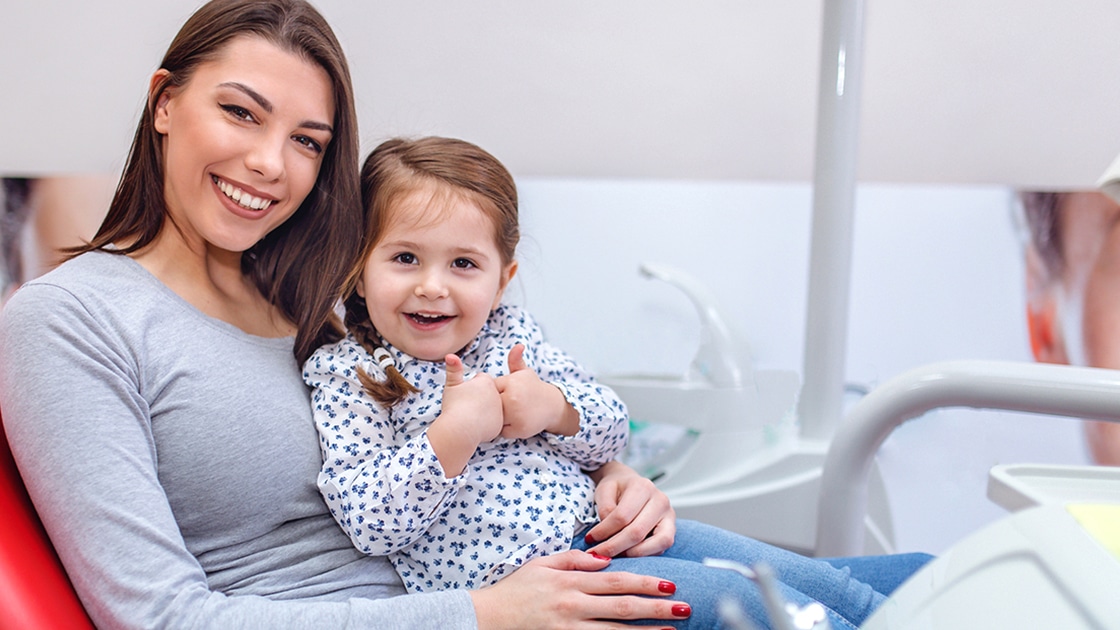 Mother and Child in Dental Chair Photo