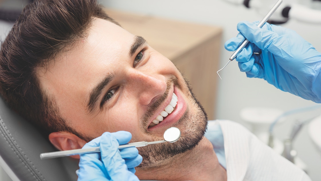 Man in dental chair